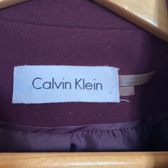 Calvin Klein Purple Burgundy Blazer 6 - Picture 3 of 3